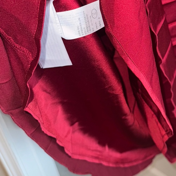 Abercrombie and Fitch Red Giselle Pleated One-Shoulder Maxi Dress A&F M New - Picture 14 of 15